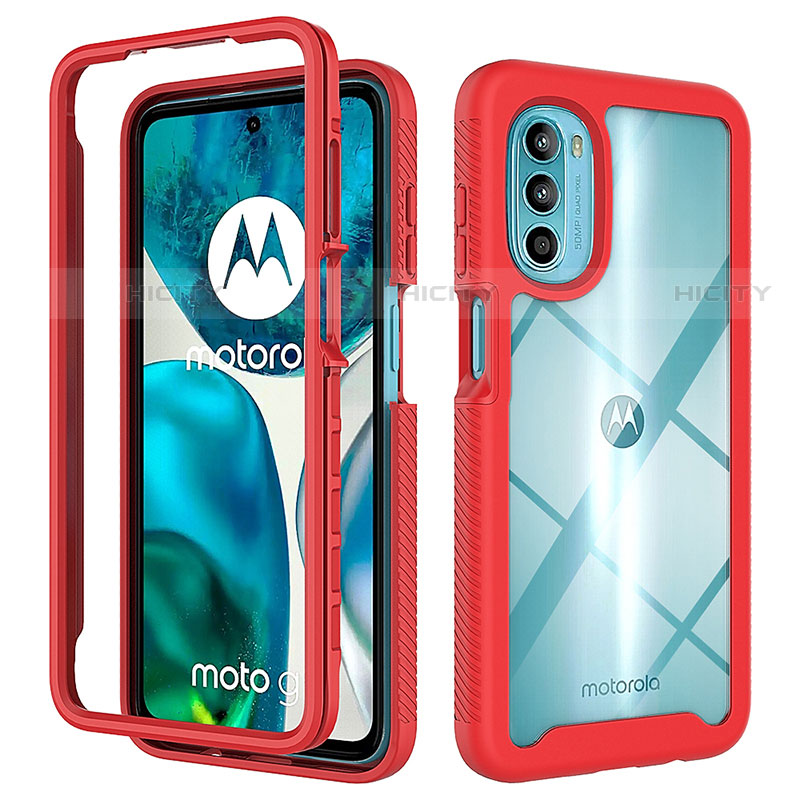 Coque Rebord Contour Silicone et Vitre Transparente Housse Etui 360 Degres pour Motorola Moto Edge (2022) 5G Plus