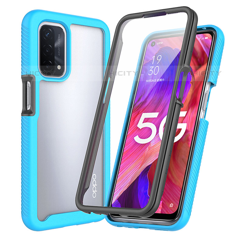 Coque Rebord Contour Silicone et Vitre Transparente Housse Etui 360 Degres pour Oppo A54 4G Plus