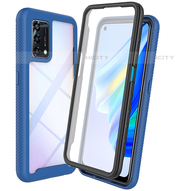 Coque Rebord Contour Silicone et Vitre Transparente Housse Etui 360 Degres pour Oppo A74 4G Plus