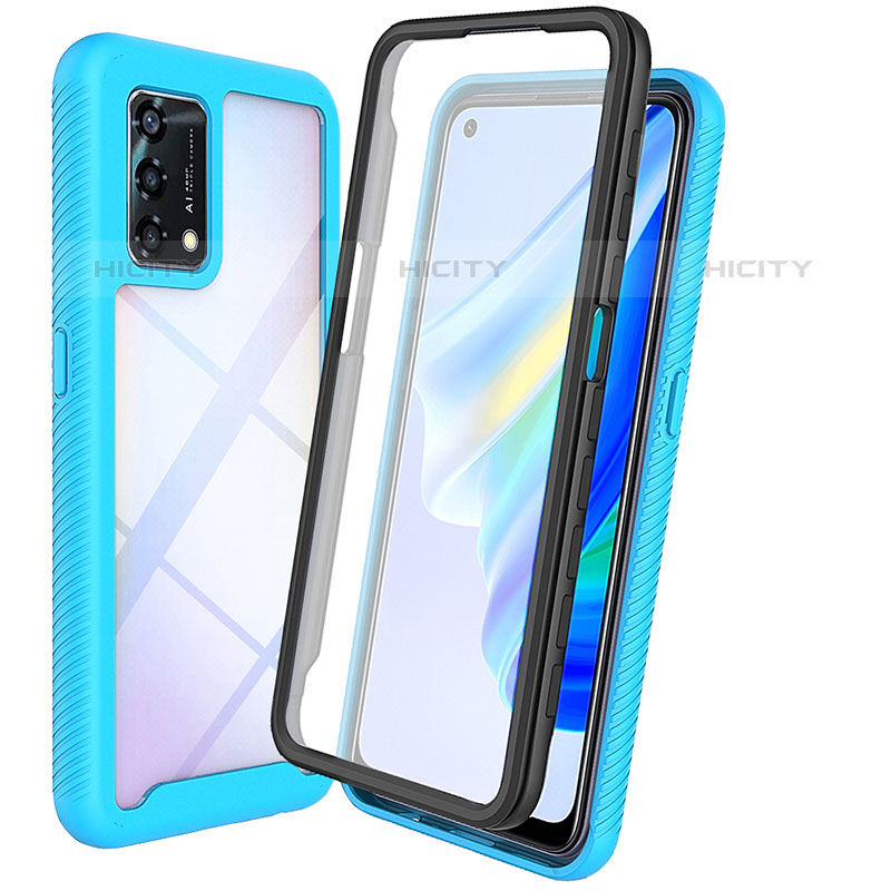 Coque Rebord Contour Silicone et Vitre Transparente Housse Etui 360 Degres pour Oppo A74 4G Plus