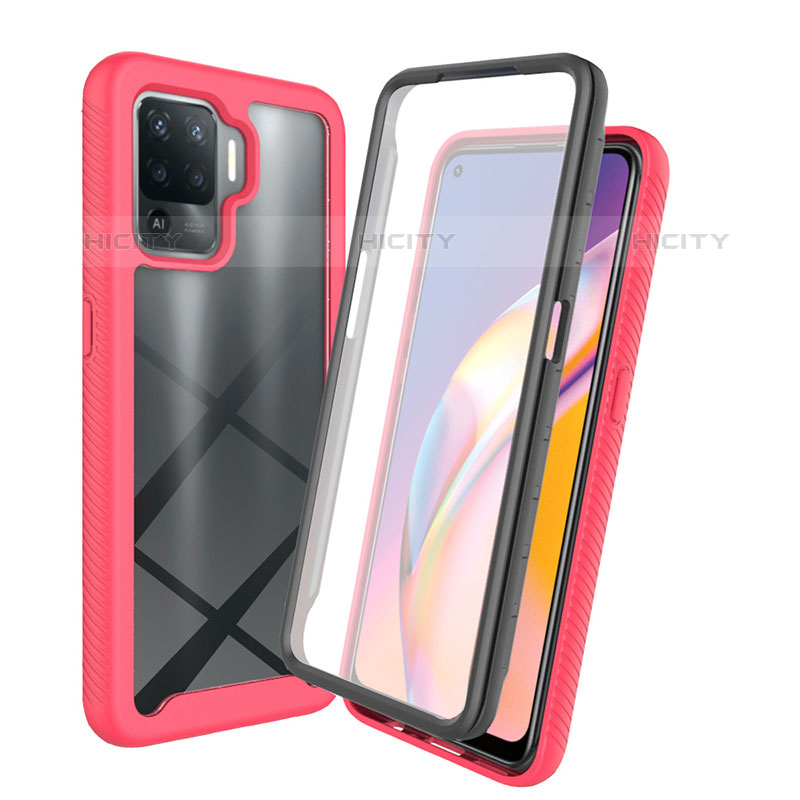 Coque Rebord Contour Silicone et Vitre Transparente Housse Etui 360 Degres pour Oppo F19 Pro Plus