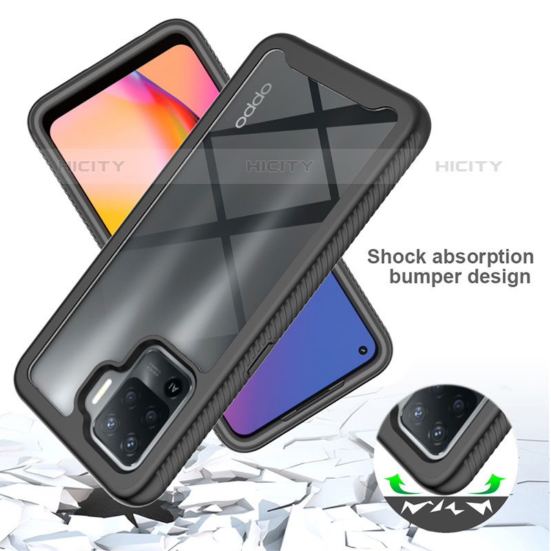 Coque Rebord Contour Silicone et Vitre Transparente Housse Etui 360 Degres pour Oppo F19 Pro Plus