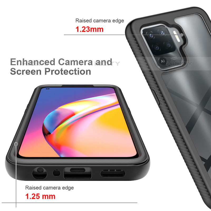 Coque Rebord Contour Silicone et Vitre Transparente Housse Etui 360 Degres pour Oppo Reno5 F Plus