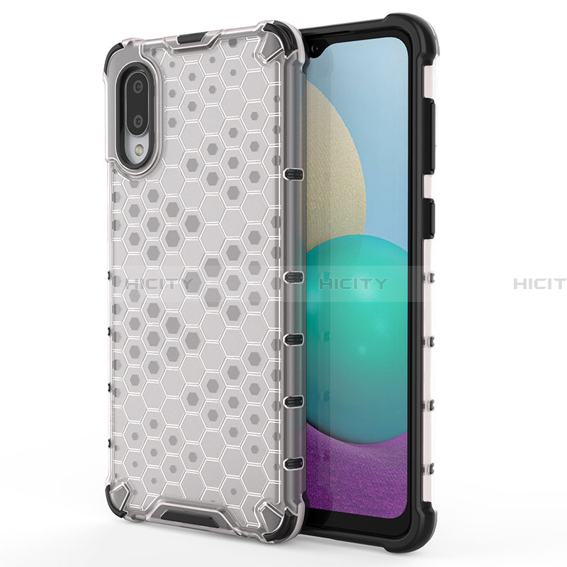 Coque Rebord Contour Silicone et Vitre Transparente Housse Etui 360 Degres pour Samsung Galaxy A02 Plus