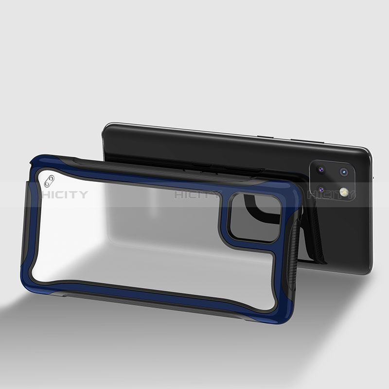 Coque Rebord Contour Silicone et Vitre Transparente Housse Etui 360 Degres pour Samsung Galaxy A81 Plus