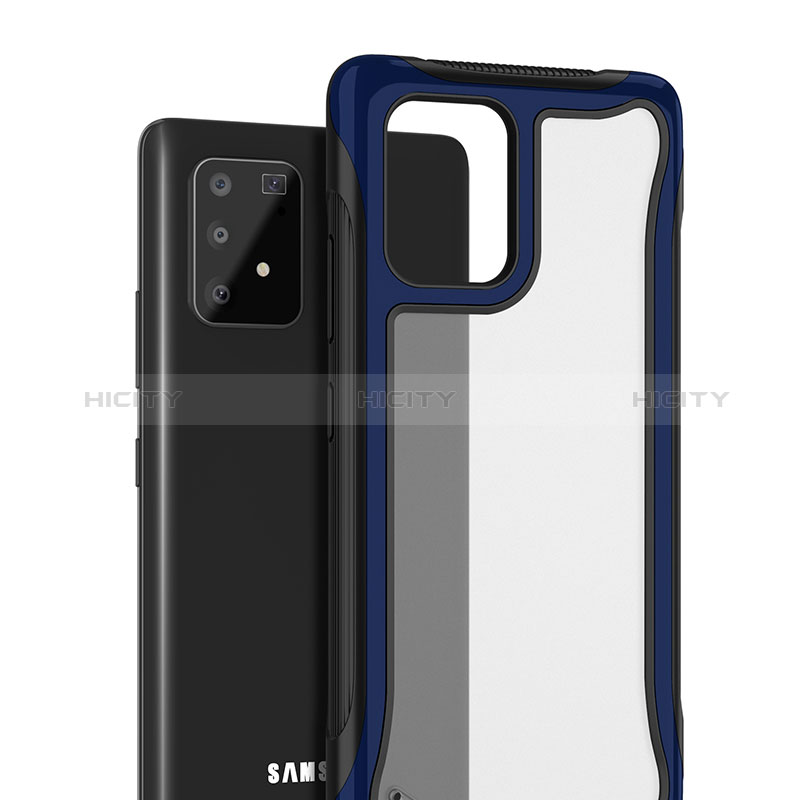 Coque Rebord Contour Silicone et Vitre Transparente Housse Etui 360 Degres pour Samsung Galaxy A91 Plus