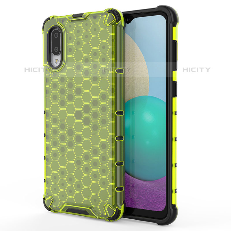 Coque Rebord Contour Silicone et Vitre Transparente Housse Etui 360 Degres pour Samsung Galaxy M02 Vert Plus