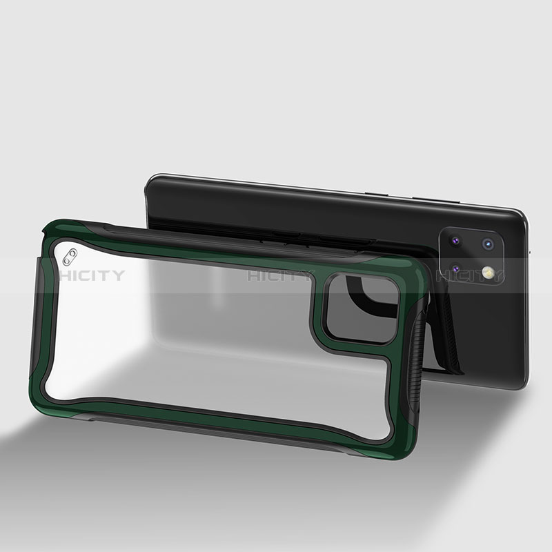 Coque Rebord Contour Silicone et Vitre Transparente Housse Etui 360 Degres pour Samsung Galaxy Note 10 Lite Vert Nuit Plus