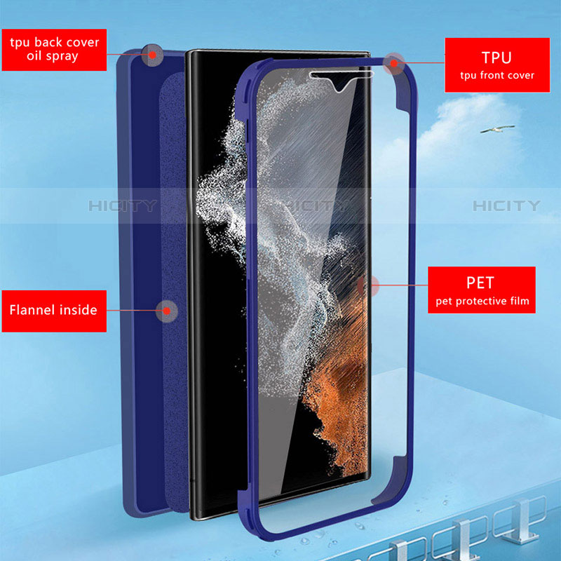 Coque Rebord Contour Silicone et Vitre Transparente Housse Etui 360 Degres pour Samsung Galaxy S21 Ultra 5G Plus