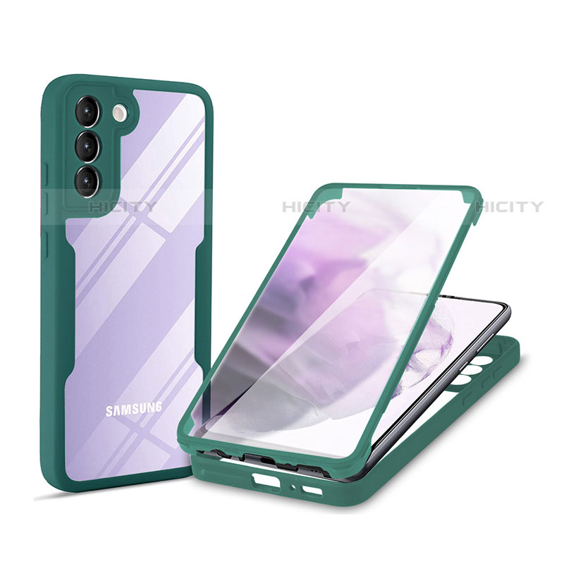 Coque Rebord Contour Silicone et Vitre Transparente Housse Etui 360 Degres pour Samsung Galaxy S22 Plus 5G Plus