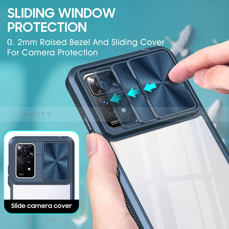 Coque Rebord Contour Silicone et Vitre Transparente Housse Etui 360 Degres QW1 pour Xiaomi Redmi Note 11 Pro 5G Plus