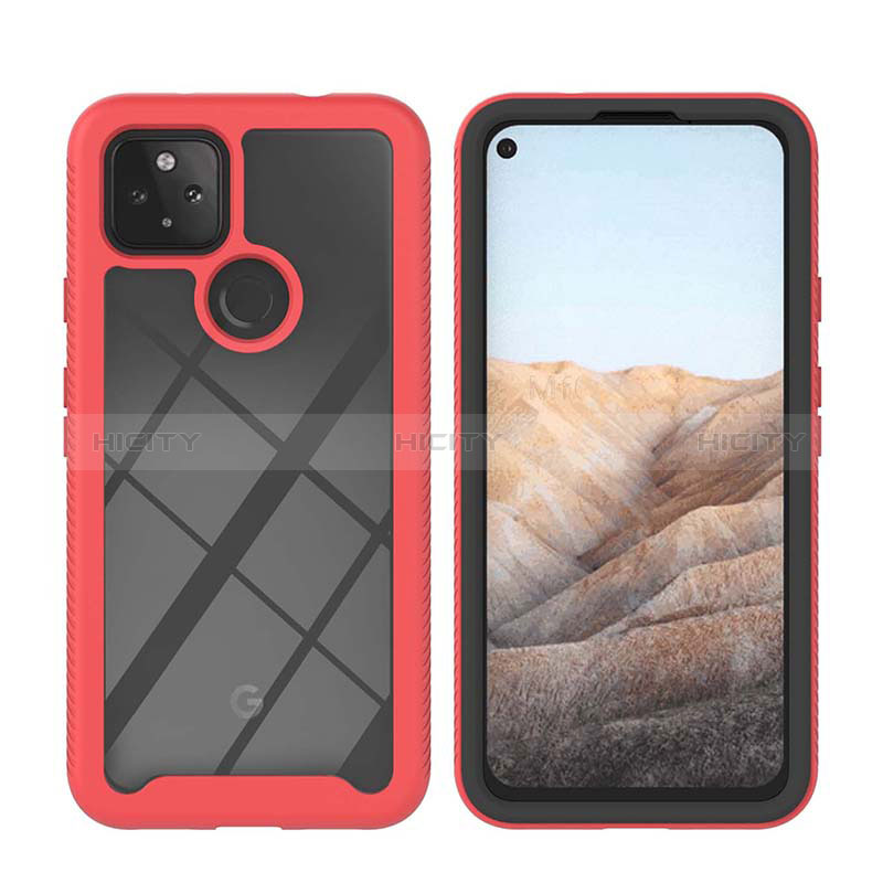 Coque Rebord Contour Silicone et Vitre Transparente Housse Etui 360 Degres YB1 pour Google Pixel 5a 5G Plus