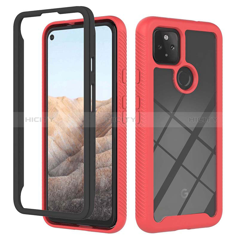 Coque Rebord Contour Silicone et Vitre Transparente Housse Etui 360 Degres YB1 pour Google Pixel 5a 5G Plus