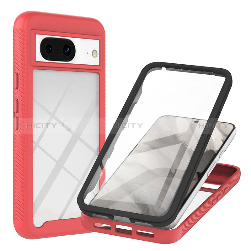 Coque Rebord Contour Silicone et Vitre Transparente Housse Etui 360 Degres YB1 pour Google Pixel 8 5G Plus