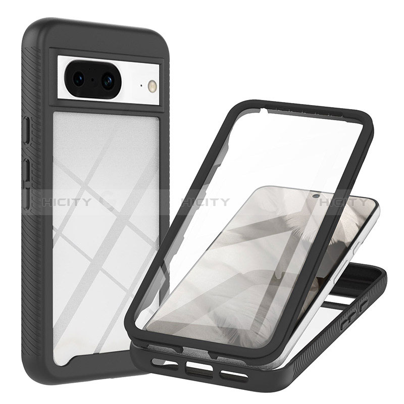 Coque Rebord Contour Silicone et Vitre Transparente Housse Etui 360 Degres YB1 pour Google Pixel 8 5G Plus