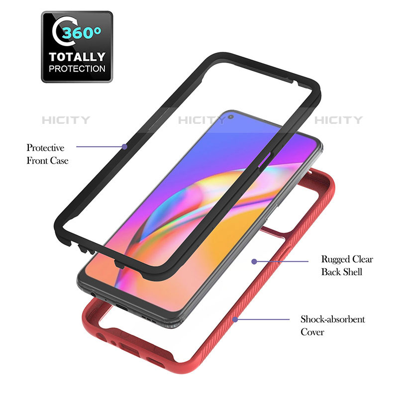 Coque Rebord Contour Silicone et Vitre Transparente Housse Etui 360 Degres YB1 pour Oppo A94 4G Plus