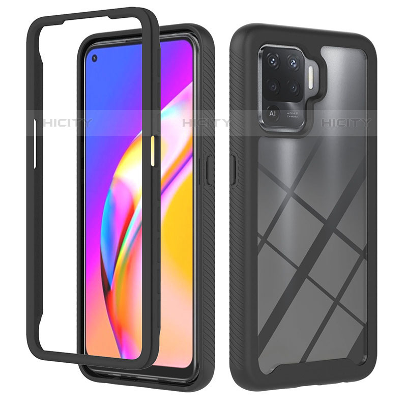 Coque Rebord Contour Silicone et Vitre Transparente Housse Etui 360 Degres YB1 pour Oppo Reno5 Lite Plus