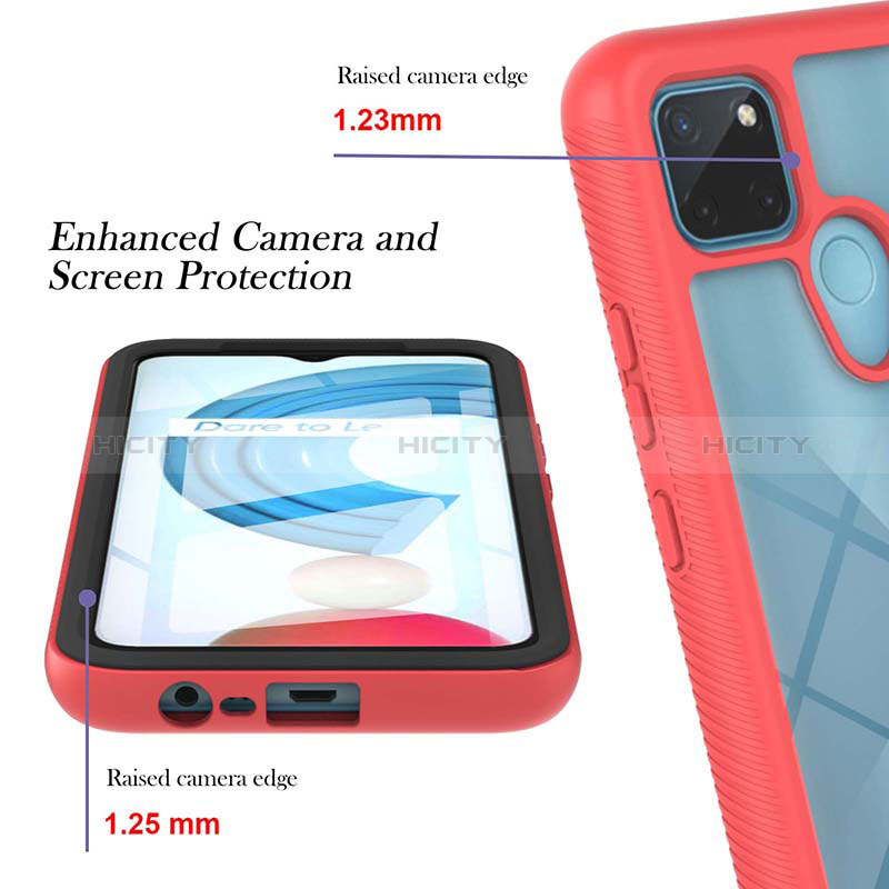 Coque Rebord Contour Silicone et Vitre Transparente Housse Etui 360 Degres YB1 pour Realme C25Y Plus