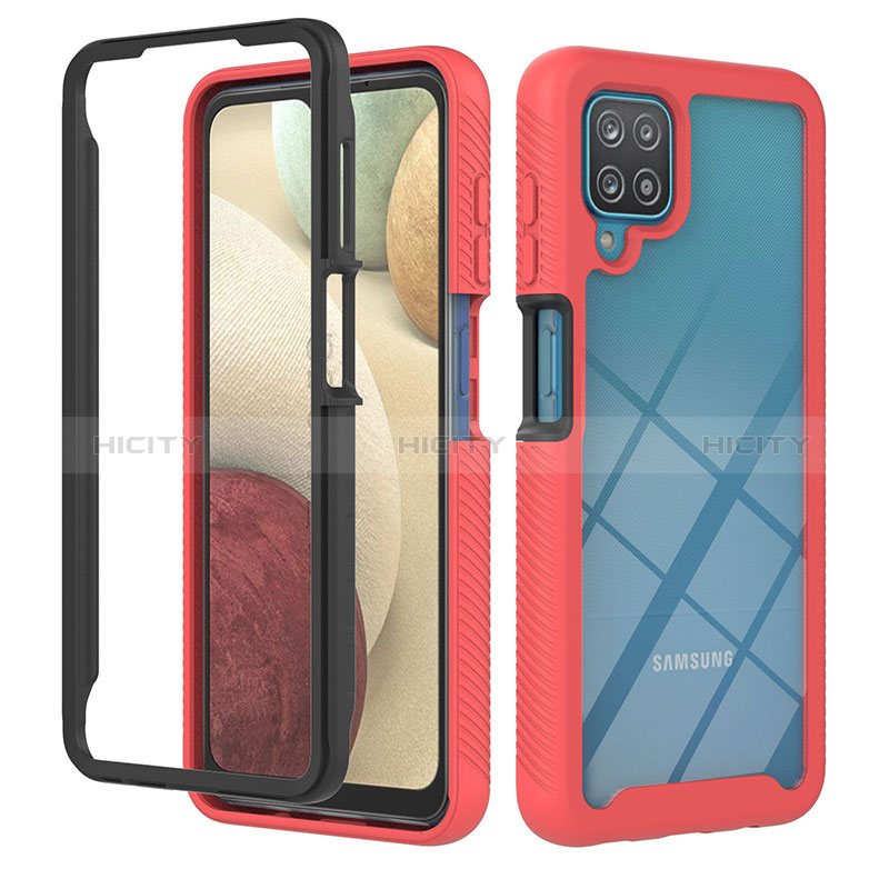 Coque Rebord Contour Silicone et Vitre Transparente Housse Etui 360 Degres YB1 pour Samsung Galaxy A12 5G Plus