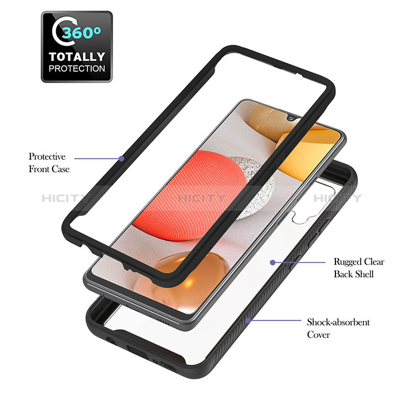 Coque Rebord Contour Silicone et Vitre Transparente Housse Etui 360 Degres YB1 pour Samsung Galaxy A42 5G Plus