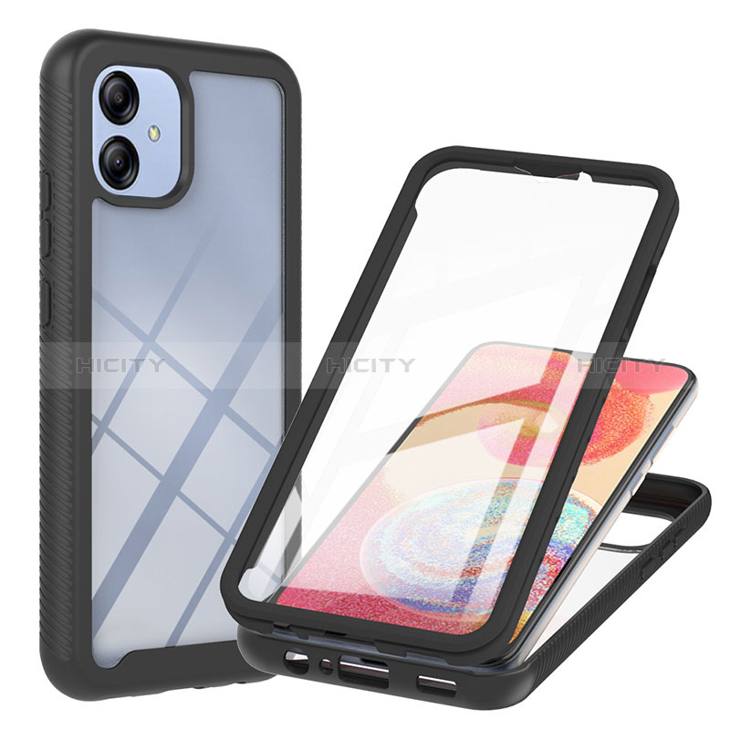 Coque Rebord Contour Silicone et Vitre Transparente Housse Etui 360 Degres YB1 pour Samsung Galaxy M04 Plus