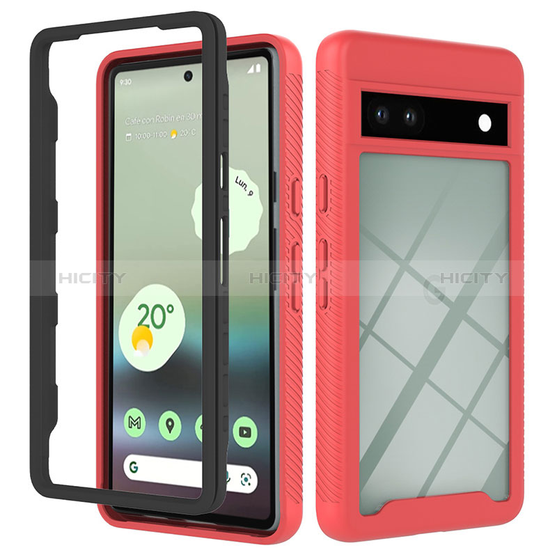 Coque Rebord Contour Silicone et Vitre Transparente Housse Etui 360 Degres YB2 pour Google Pixel 7a 5G Plus