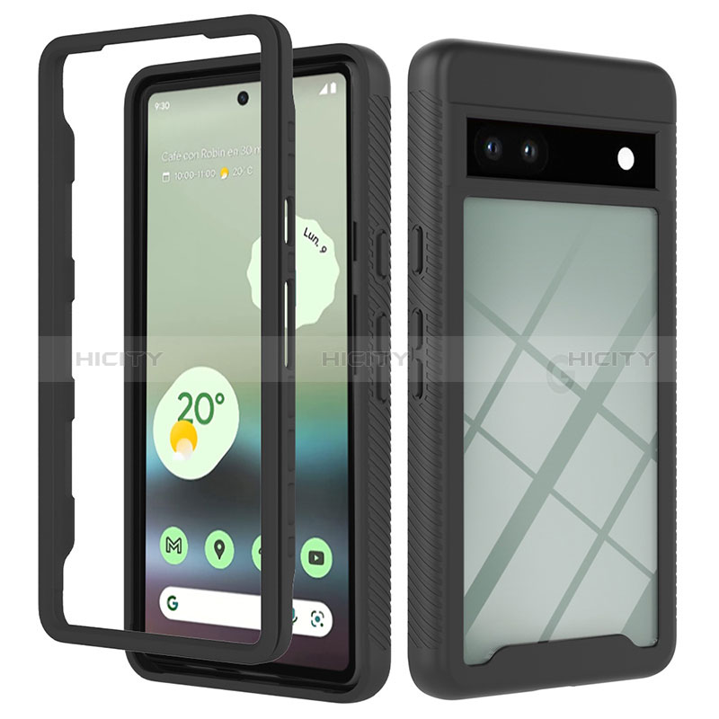 Coque Rebord Contour Silicone et Vitre Transparente Housse Etui 360 Degres YB2 pour Google Pixel 7a 5G Plus