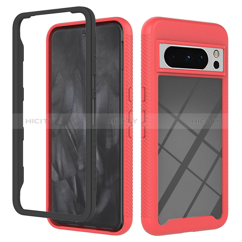 Coque Rebord Contour Silicone et Vitre Transparente Housse Etui 360 Degres YB2 pour Google Pixel 8 Pro 5G Plus