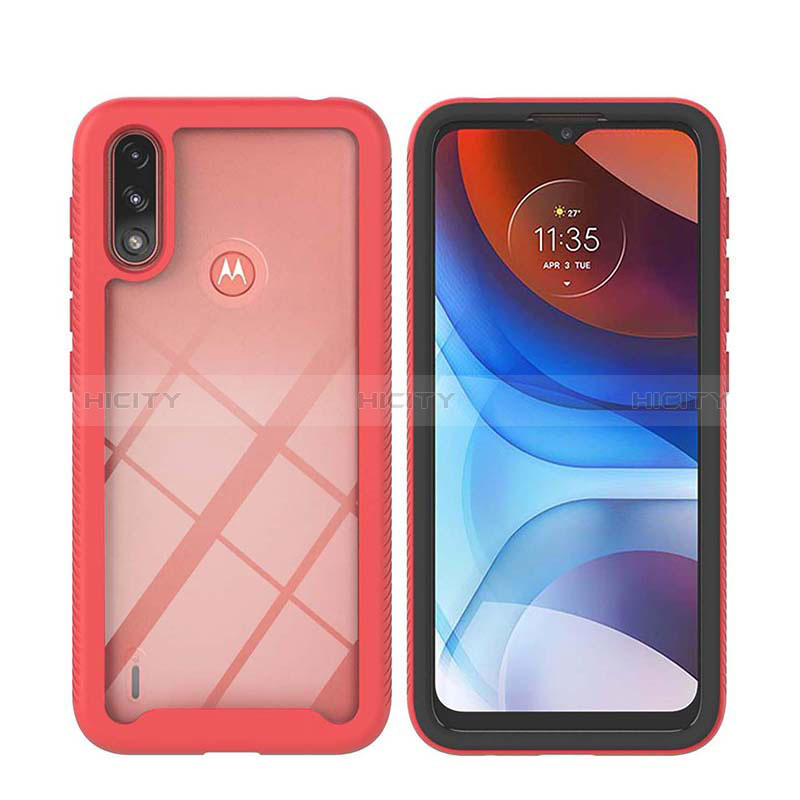 Coque Rebord Contour Silicone et Vitre Transparente Housse Etui 360 Degres YB2 pour Motorola Moto E7 Power Plus