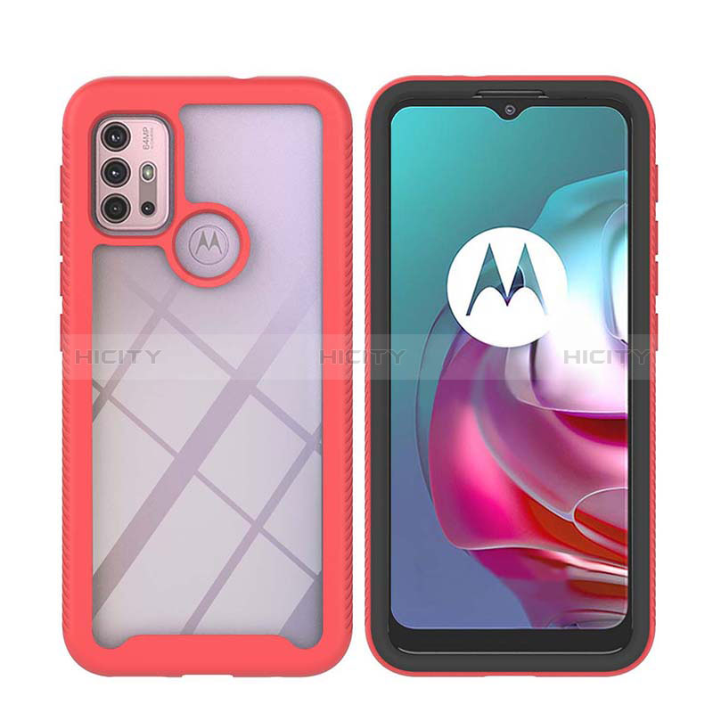 Coque Rebord Contour Silicone et Vitre Transparente Housse Etui 360 Degres YB2 pour Motorola Moto G10 Power Plus