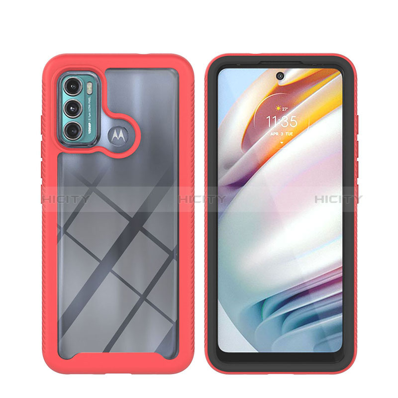 Coque Rebord Contour Silicone et Vitre Transparente Housse Etui 360 Degres YB2 pour Motorola Moto G60 Plus