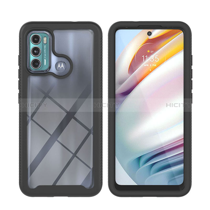 Coque Rebord Contour Silicone et Vitre Transparente Housse Etui 360 Degres YB2 pour Motorola Moto G60 Plus