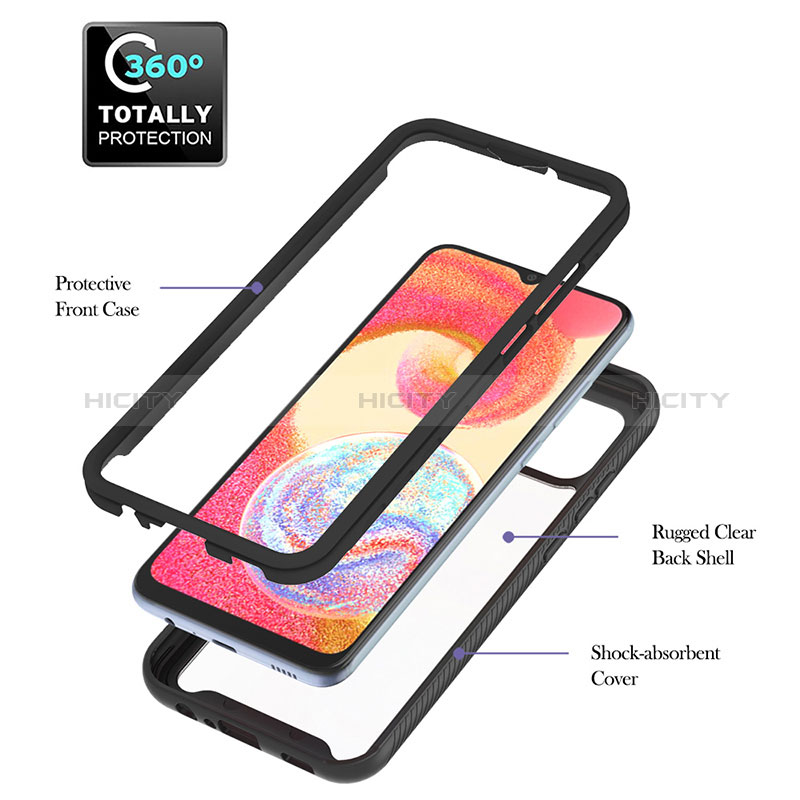 Coque Rebord Contour Silicone et Vitre Transparente Housse Etui 360 Degres YB2 pour Samsung Galaxy A04 4G Plus