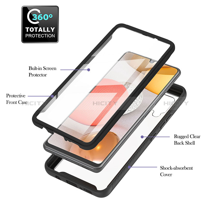 Coque Rebord Contour Silicone et Vitre Transparente Housse Etui 360 Degres YB2 pour Samsung Galaxy A42 5G Plus