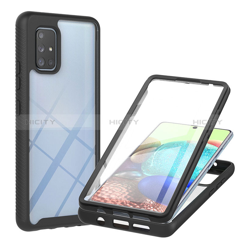 Coque Rebord Contour Silicone et Vitre Transparente Housse Etui 360 Degres YB2 pour Samsung Galaxy A71 5G Plus