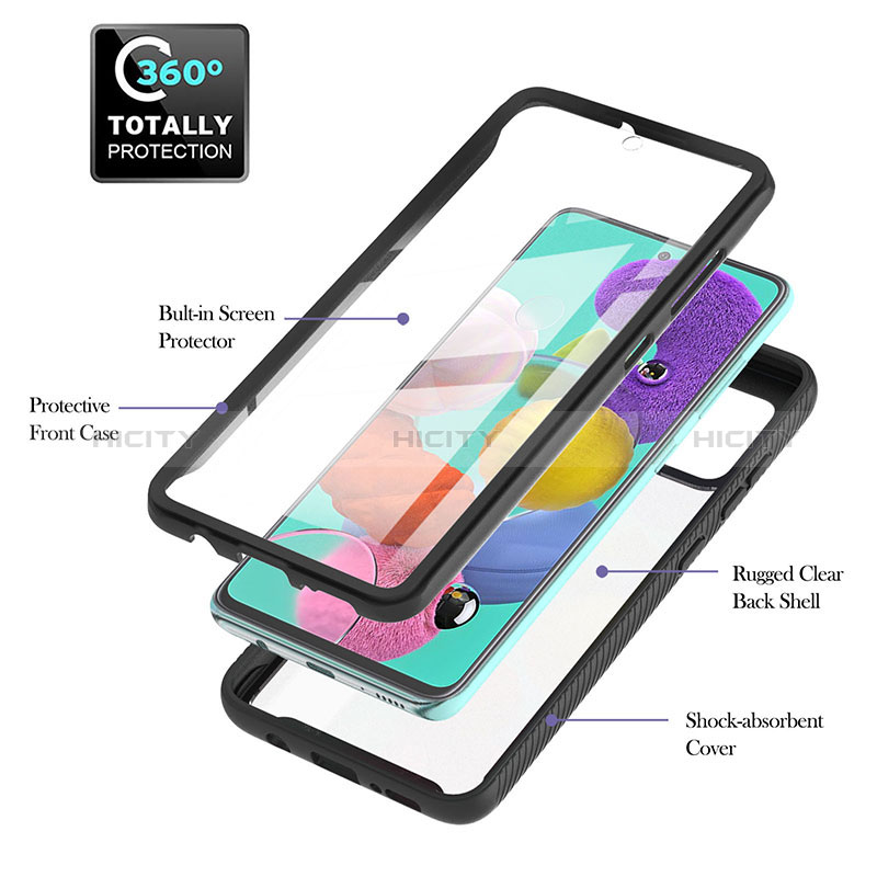 Coque Rebord Contour Silicone et Vitre Transparente Housse Etui 360 Degres YB2 pour Samsung Galaxy M40S Plus