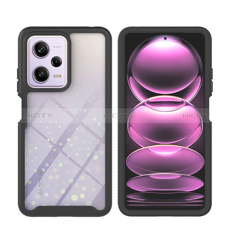 Coque Rebord Contour Silicone et Vitre Transparente Housse Etui 360 Degres YB2 pour Xiaomi Redmi Note 12 Pro 5G Plus