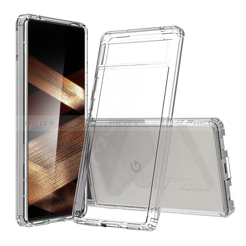 Coque Rebord Contour Silicone et Vitre Transparente Housse Etui 360 Degres Z01J pour Google Pixel 6a 5G Clair Plus