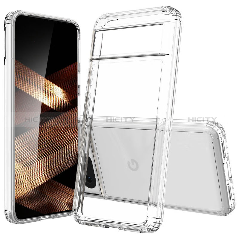 Coque Rebord Contour Silicone et Vitre Transparente Housse Etui 360 Degres Z01J pour Google Pixel 8 5G Clair Plus