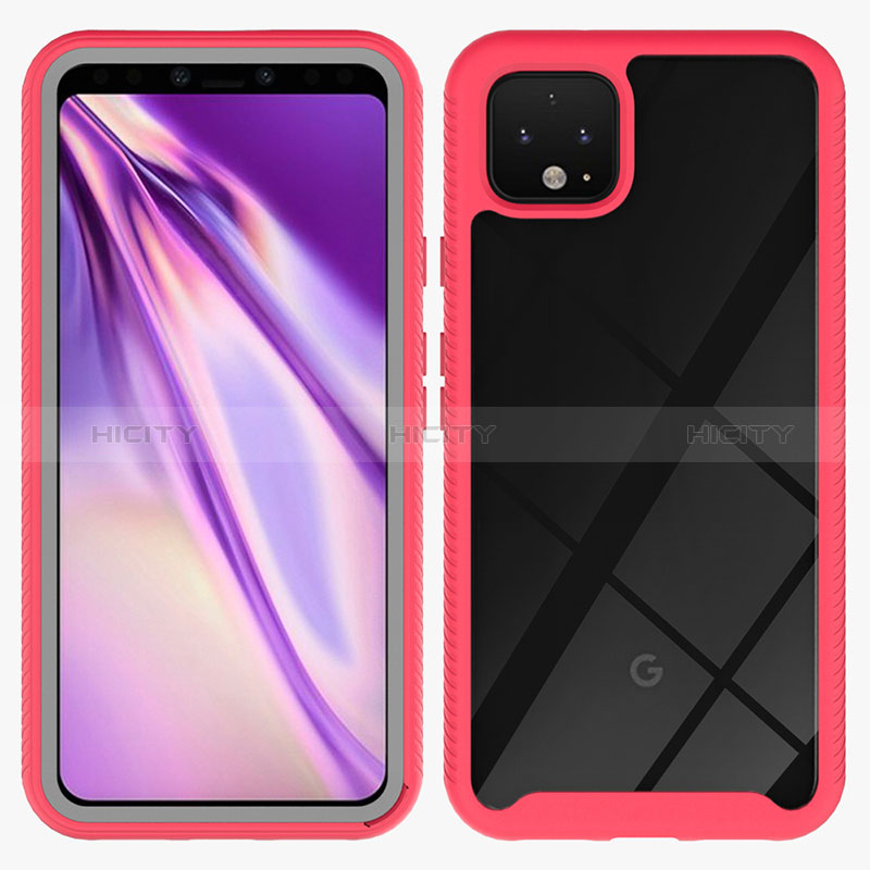 Coque Rebord Contour Silicone et Vitre Transparente Housse Etui 360 Degres ZJ1 pour Google Pixel 4 Plus