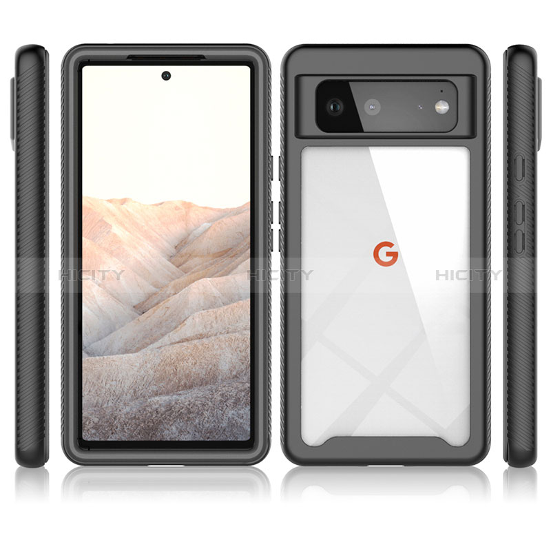 Coque Rebord Contour Silicone et Vitre Transparente Housse Etui 360 Degres ZJ1 pour Google Pixel 6 5G Plus