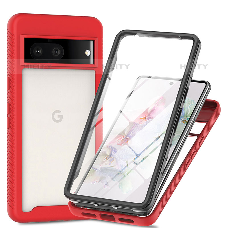 Coque Rebord Contour Silicone et Vitre Transparente Housse Etui 360 Degres ZJ1 pour Google Pixel 7 5G Plus