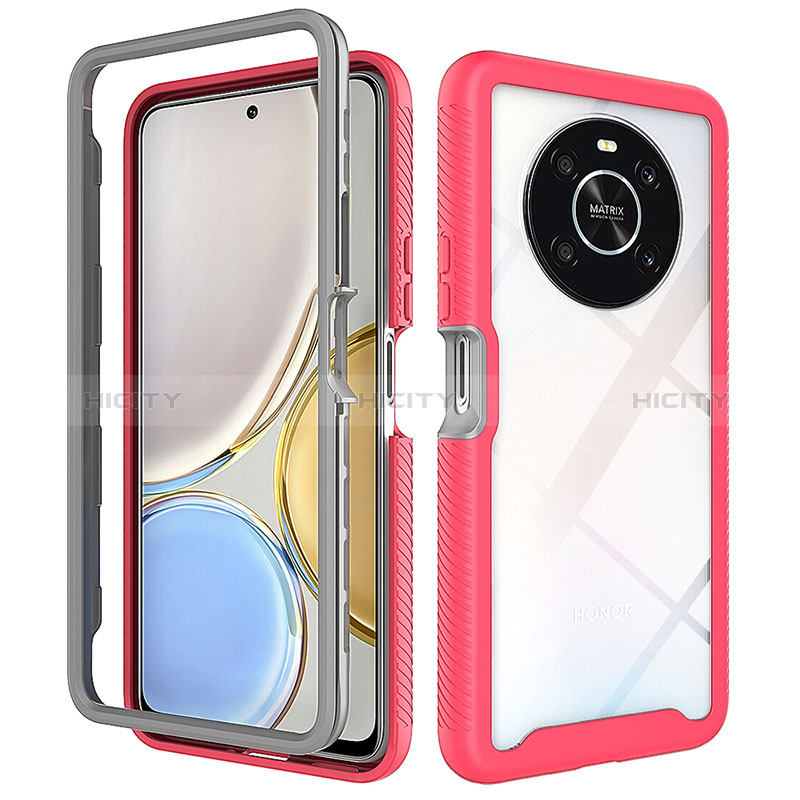 Coque Rebord Contour Silicone et Vitre Transparente Housse Etui 360 Degres ZJ1 pour Huawei Honor Magic4 Lite 4G Plus