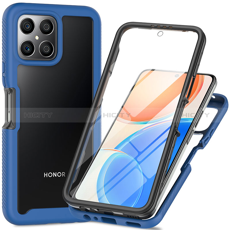 Coque Rebord Contour Silicone et Vitre Transparente Housse Etui 360 Degres ZJ1 pour Huawei Honor X8 4G Plus