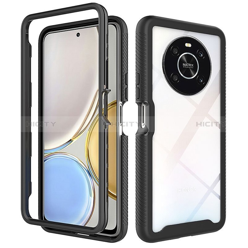 Coque Rebord Contour Silicone et Vitre Transparente Housse Etui 360 Degres ZJ1 pour Huawei Honor X9 4G Plus