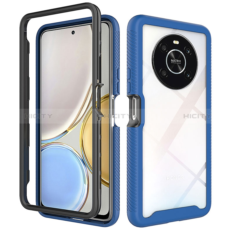 Coque Rebord Contour Silicone et Vitre Transparente Housse Etui 360 Degres ZJ1 pour Huawei Honor X9 4G Plus