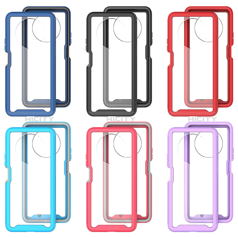 Coque Rebord Contour Silicone et Vitre Transparente Housse Etui 360 Degres ZJ1 pour Huawei Honor X9 4G Plus