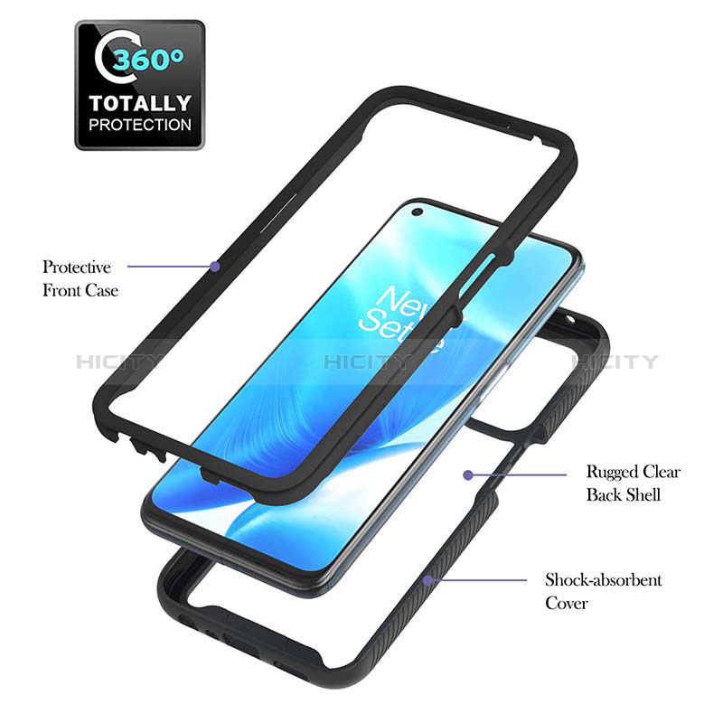 Coque Rebord Contour Silicone et Vitre Transparente Housse Etui 360 Degres ZJ1 pour Oppo A54 5G Plus