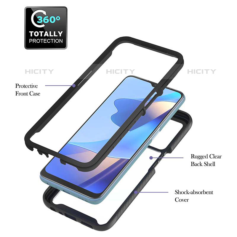 Coque Rebord Contour Silicone et Vitre Transparente Housse Etui 360 Degres ZJ1 pour Oppo A54s Plus