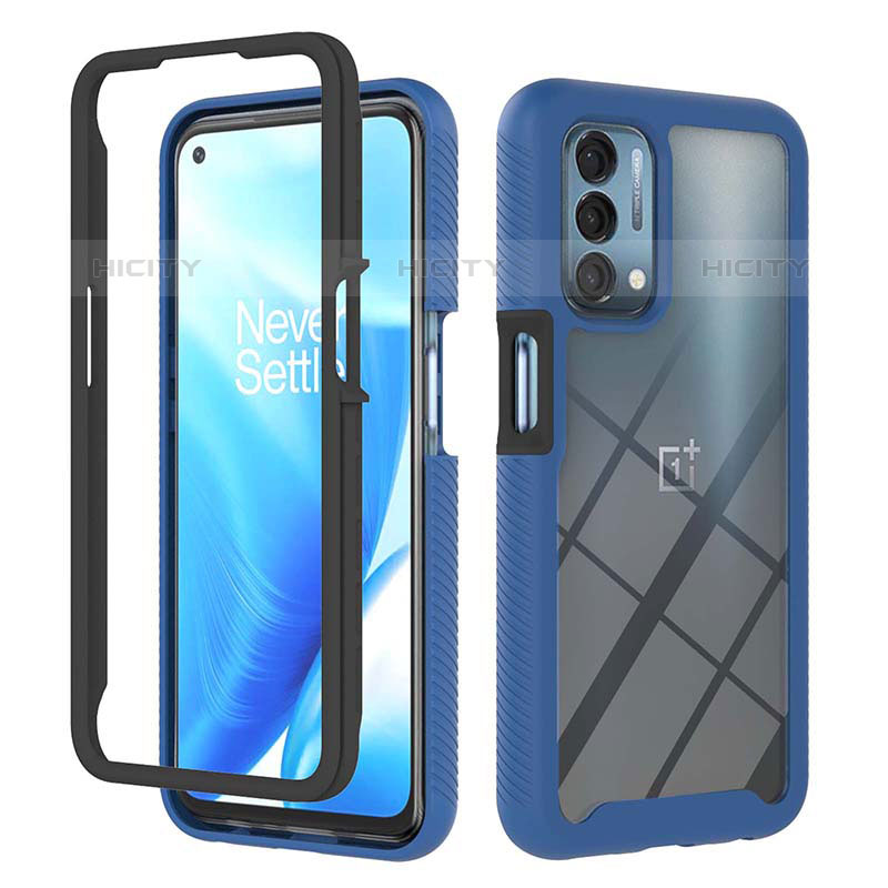 Coque Rebord Contour Silicone et Vitre Transparente Housse Etui 360 Degres ZJ1 pour Oppo A93 5G Bleu Plus